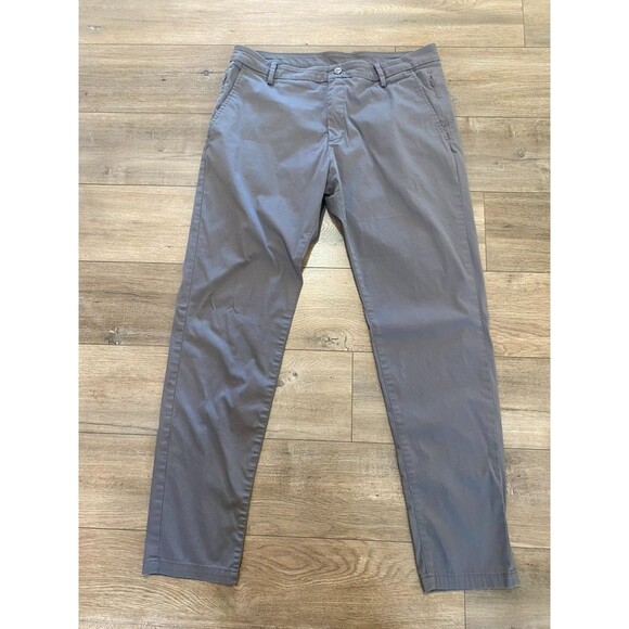 BirdDogs Mens 34x32 Gray Chino lined Performance Golf Tapered Pants - Picture 1 of 8